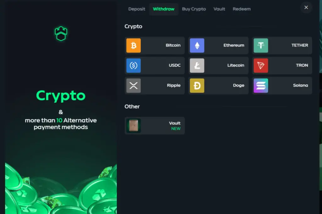Gamdom withdrawal terms