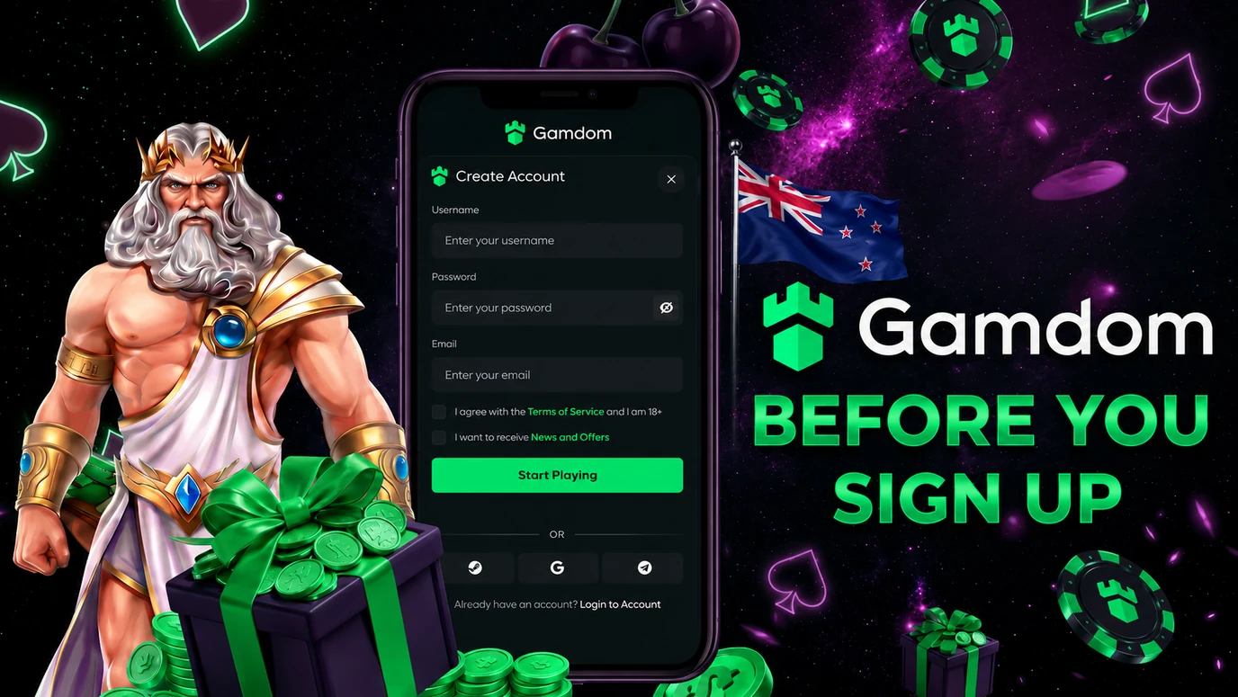 Sign up at Gamdom in under a minute